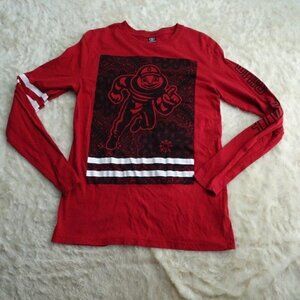 NCAA Ohio State Buckeyes Brutus Red L/S Shirt Size Small